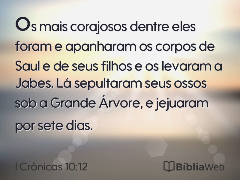 I Crônicas 10:12 em imagem para compartilhar