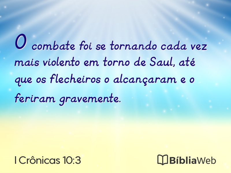 I Crônicas 10:3 em imagem para compartilhar
