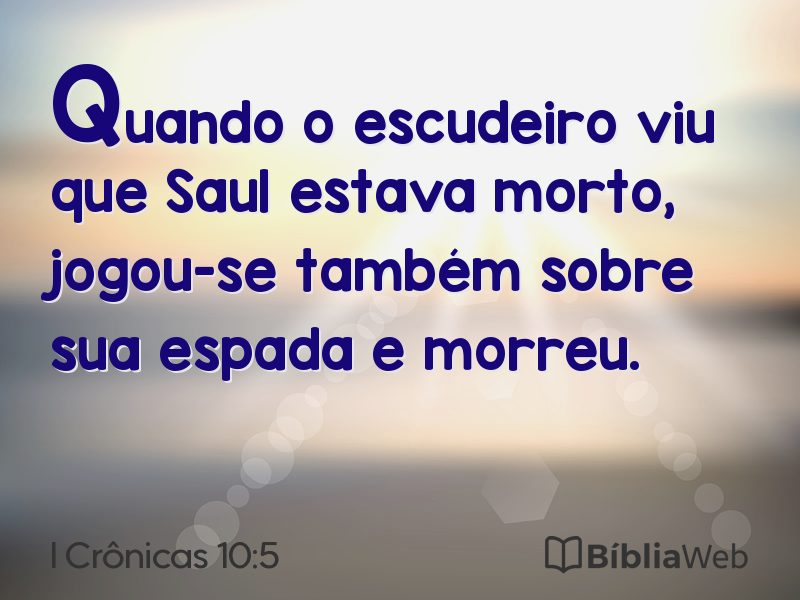 I Crônicas 10:5 em imagem para compartilhar