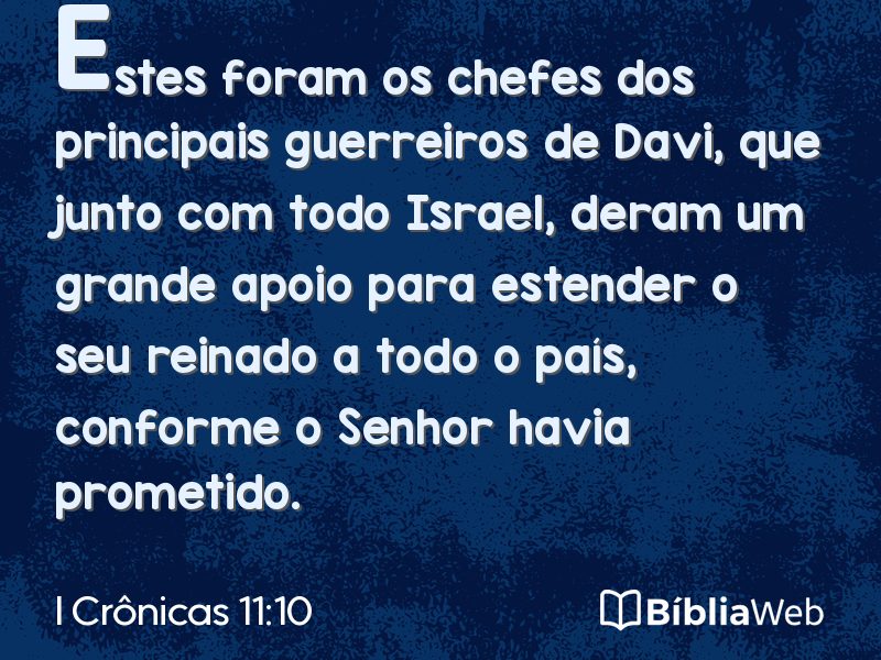 I Crônicas 11:10 em imagem para compartilhar