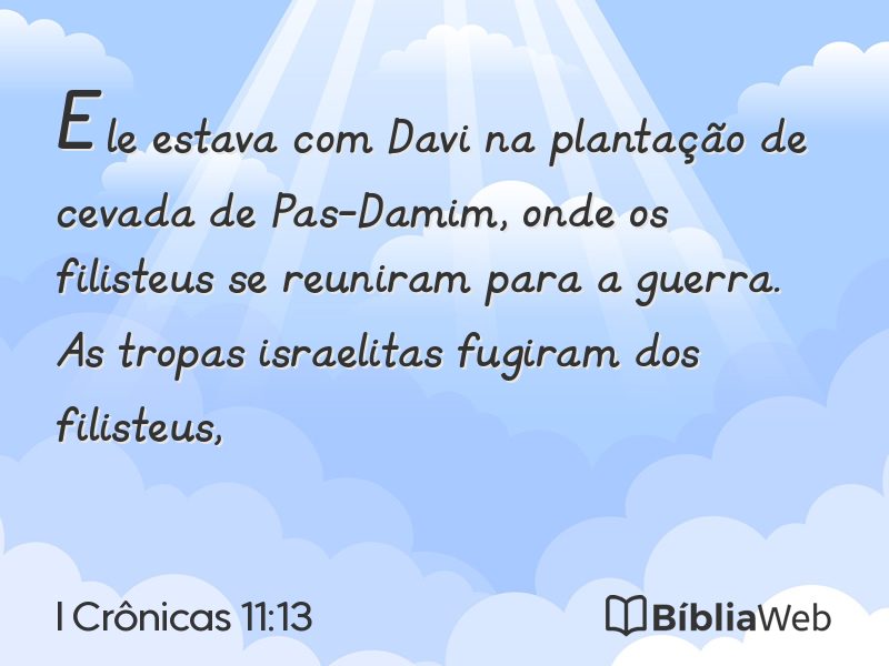 I Crônicas 11:13 em imagem para compartilhar