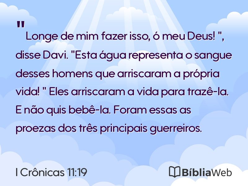 I Crônicas 11:19 em imagem para compartilhar
