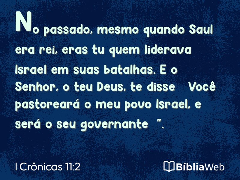 I Crônicas 11:2 em imagem para compartilhar