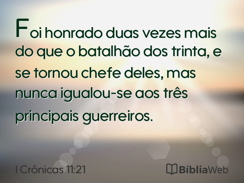 I Crônicas 11:21 em imagem para compartilhar