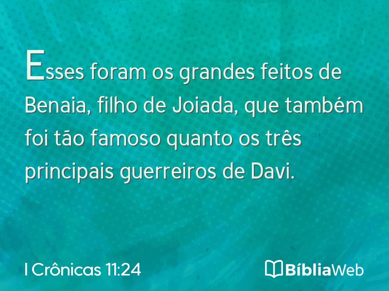 I Crônicas 11:24 em imagem para compartilhar