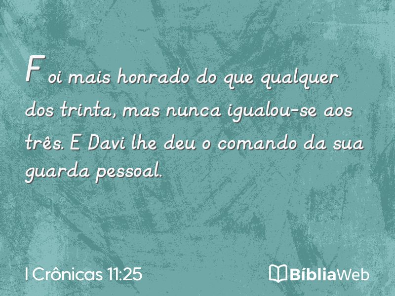 I Crônicas 11:25 em imagem para compartilhar