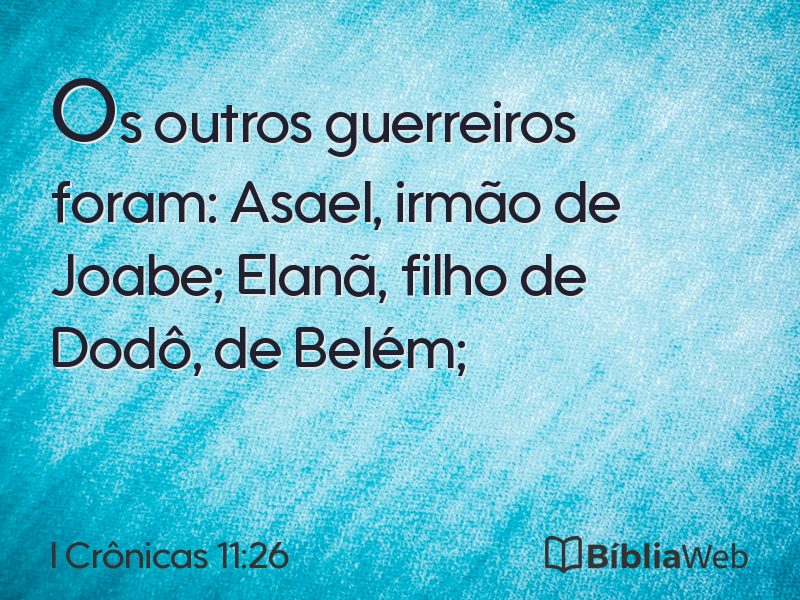 I Crônicas 11:26 em imagem para compartilhar