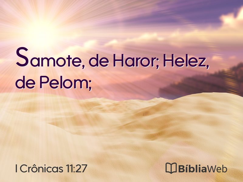I Crônicas 11:27 em imagem para compartilhar