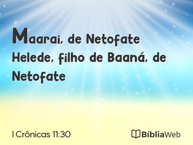 I Crônicas 11:30 em imagem para compartilhar