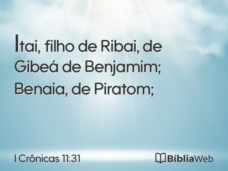 I Crônicas 11:31 em imagem para compartilhar