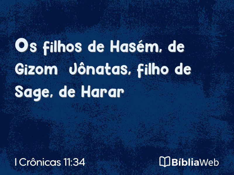I Crônicas 11:34 em imagem para compartilhar