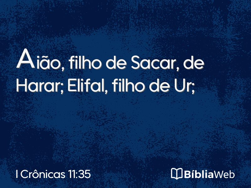 I Crônicas 11:35 em imagem para compartilhar
