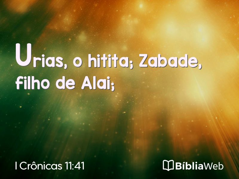 I Crônicas 11:41 em imagem para compartilhar