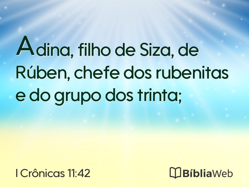 I Crônicas 11:42 em imagem para compartilhar