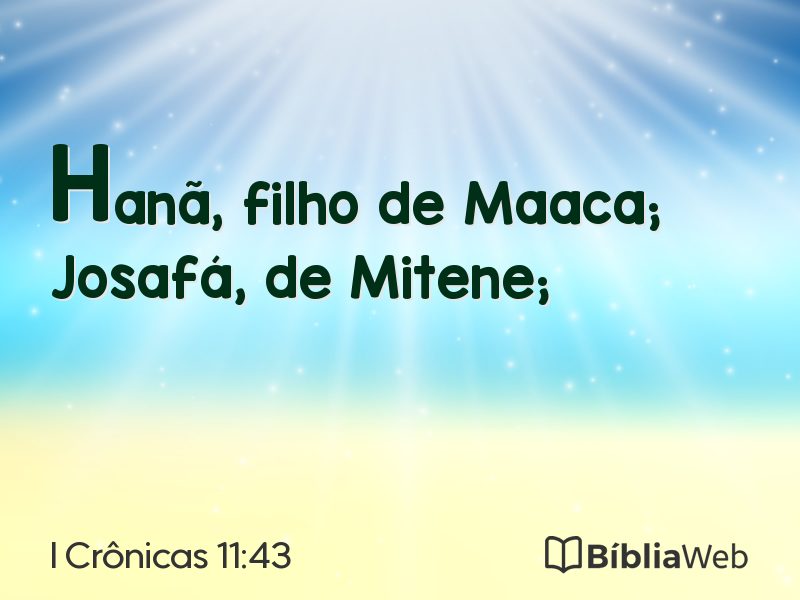 I Crônicas 11:43 em imagem para compartilhar