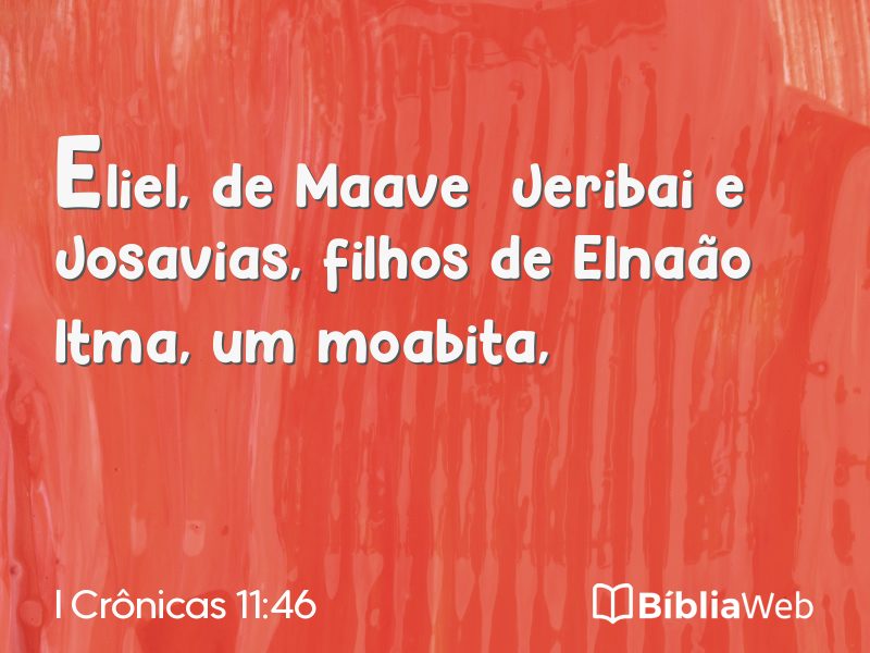 I Crônicas 11:46 em imagem para compartilhar