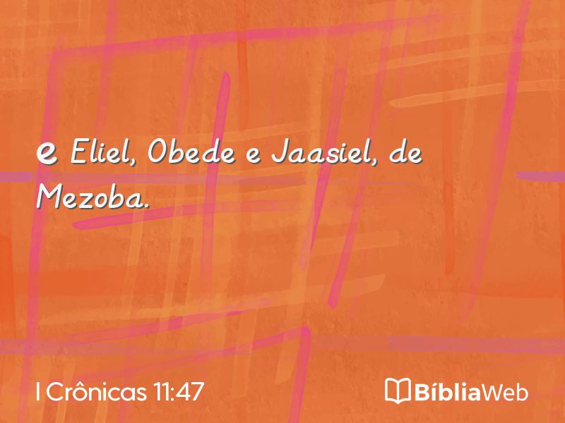 I Crônicas 11:47 em imagem para compartilhar