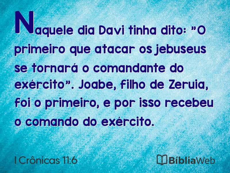 I Crônicas 11:6 em imagem para compartilhar