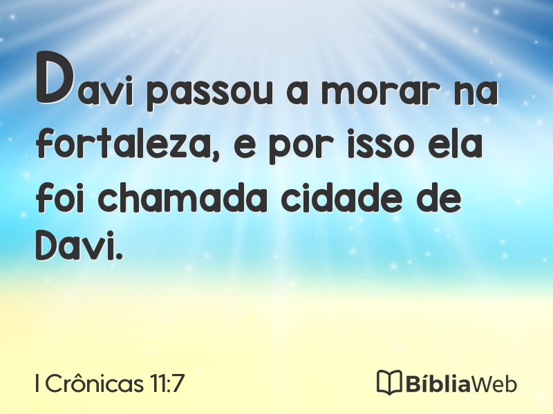 I Crônicas 11:7 em imagem para compartilhar