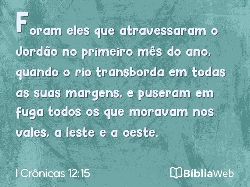 I Crônicas 12:15 em imagem para compartilhar
