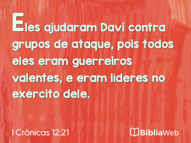 I Crônicas 12:21 em imagem para compartilhar