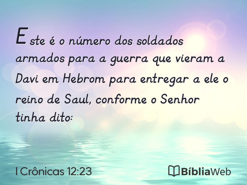 I Crônicas 12:23 em imagem para compartilhar