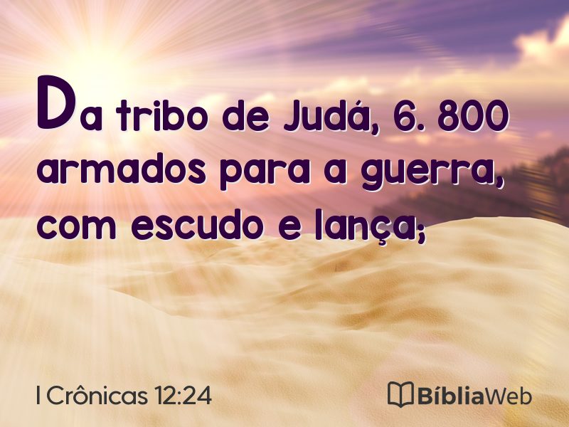 I Crônicas 12:24 em imagem para compartilhar