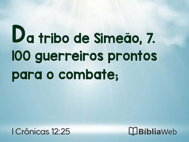 I Crônicas 12:25 em imagem para compartilhar