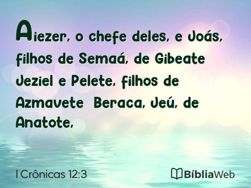 I Crônicas 12:3 em imagem para compartilhar