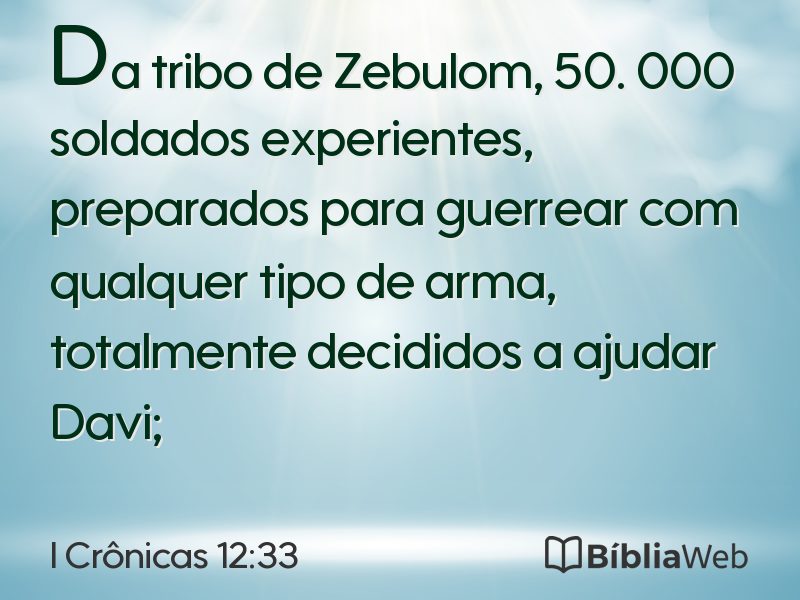 I Crônicas 12:33 em imagem para compartilhar