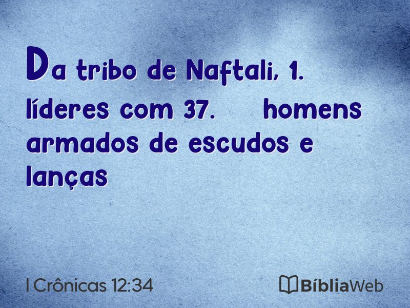 I Crônicas 12:34 em imagem para compartilhar