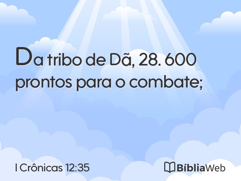 I Crônicas 12:35 em imagem para compartilhar