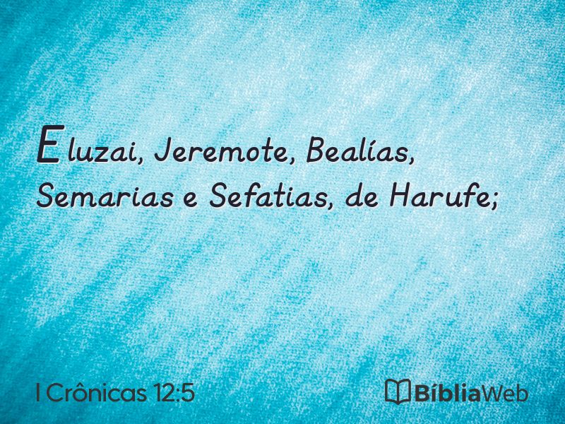 I Crônicas 12:5 em imagem para compartilhar