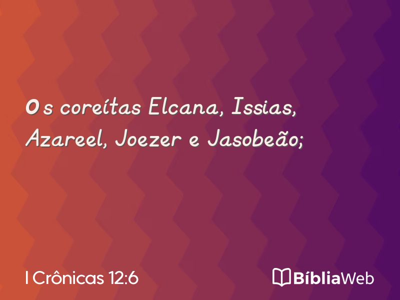I Crônicas 12:6 em imagem para compartilhar