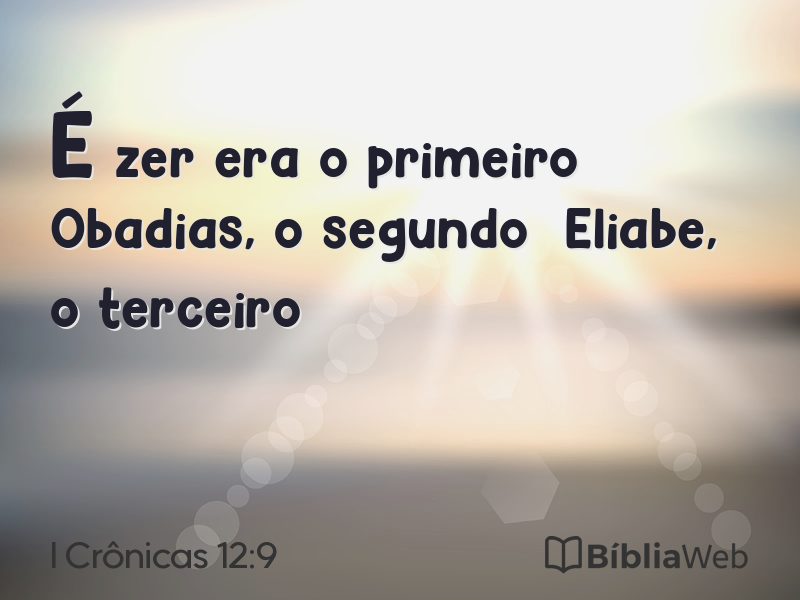 I Crônicas 12:9 em imagem para compartilhar