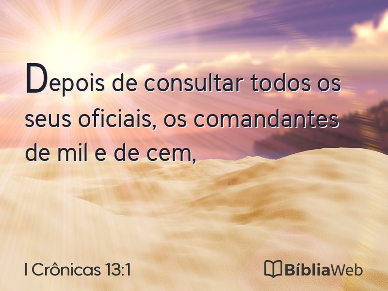 I Crônicas 13:1 em imagem para compartilhar