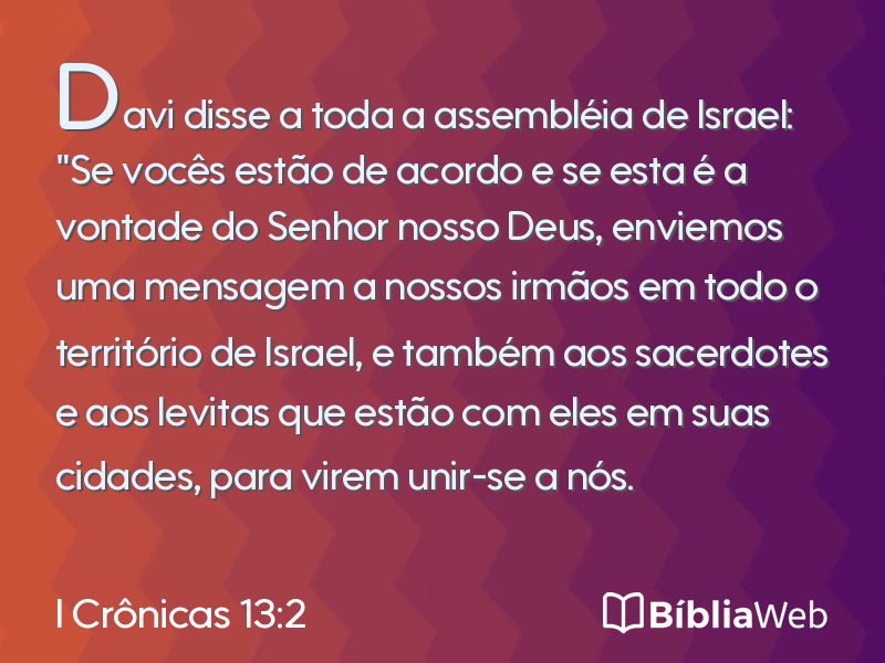 I Crônicas 13:2 em imagem para compartilhar