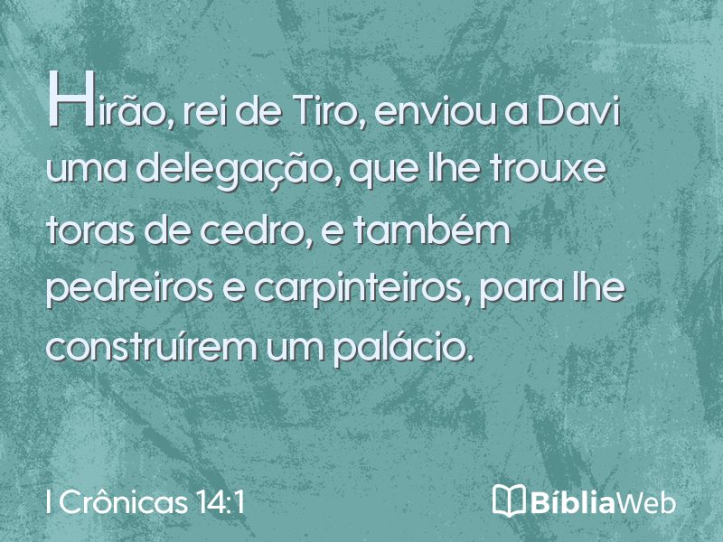 I Crônicas 14:1 em imagem para compartilhar