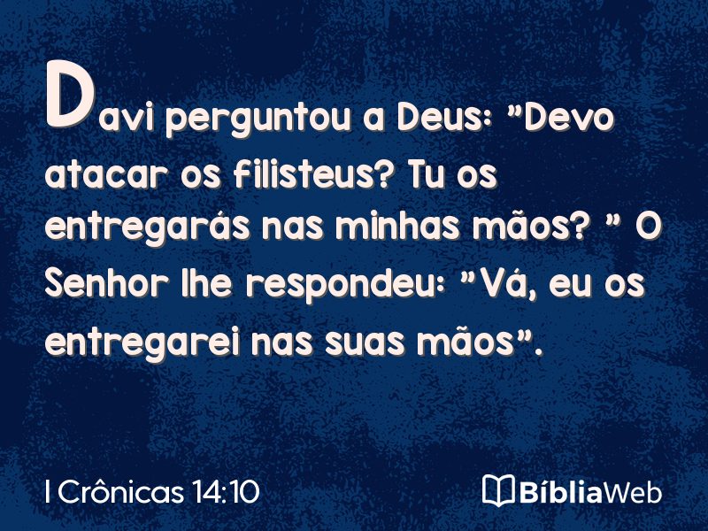 I Crônicas 14:10 em imagem para compartilhar