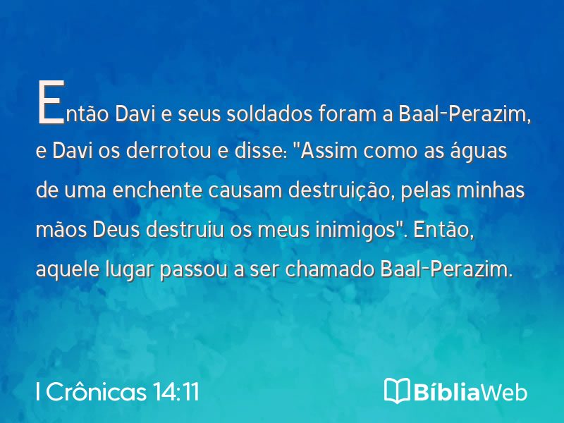 I Crônicas 14:11 em imagem para compartilhar