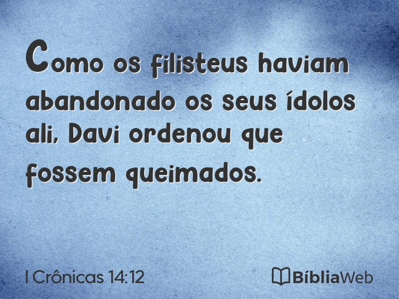 I Crônicas 14:12 em imagem para compartilhar
