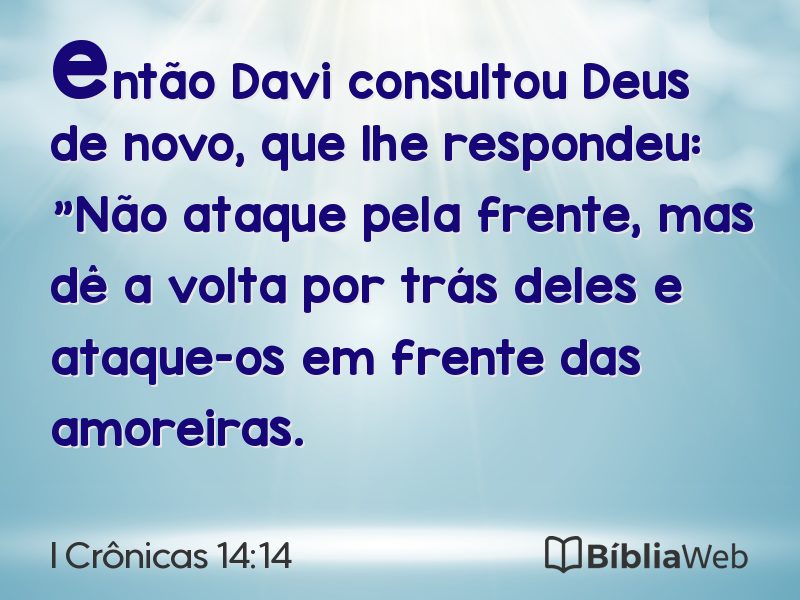 I Crônicas 14:14 em imagem para compartilhar