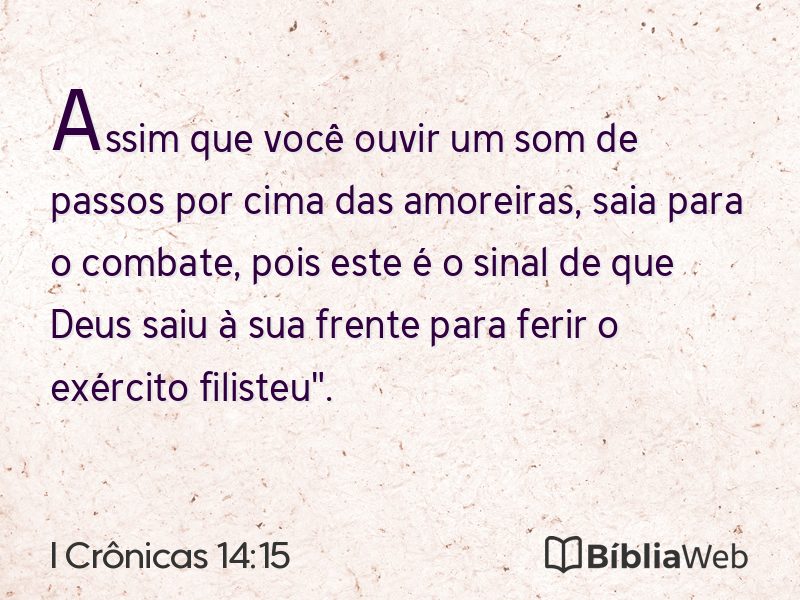 I Crônicas 14:15 em imagem para compartilhar