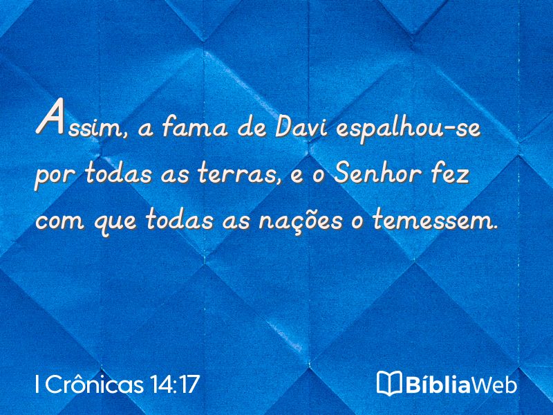 I Crônicas 14:17 em imagem para compartilhar