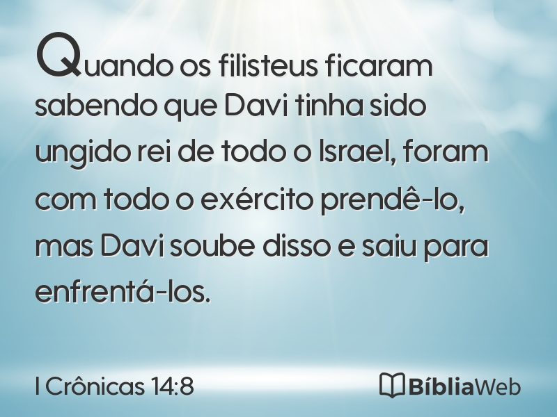 I Crônicas 14:8 em imagem para compartilhar
