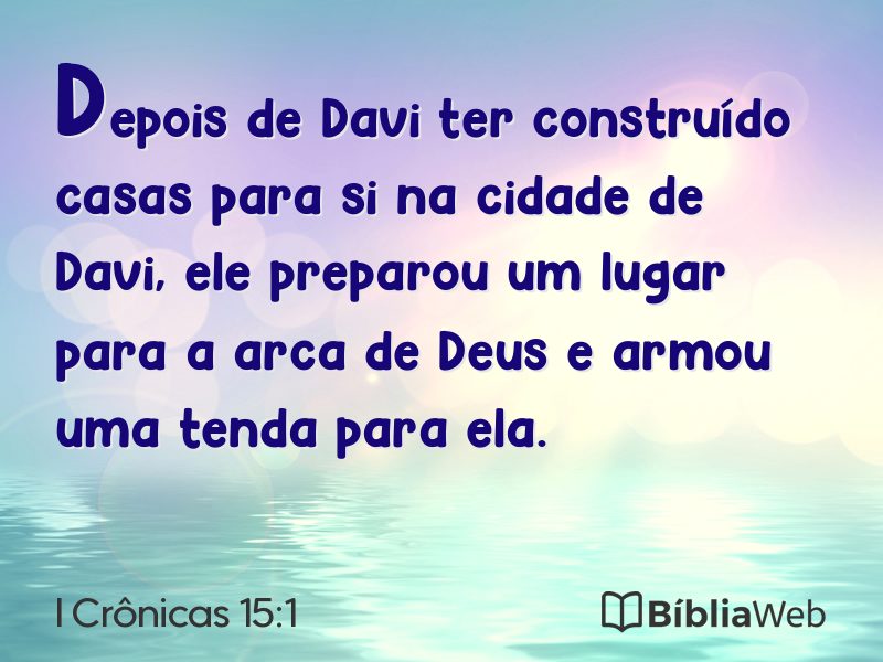 I Crônicas 15:1 em imagem para compartilhar