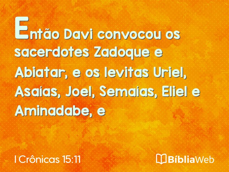 I Crônicas 15:11 em imagem para compartilhar