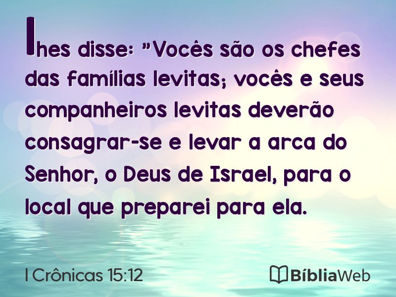 I Crônicas 15:12 em imagem para compartilhar