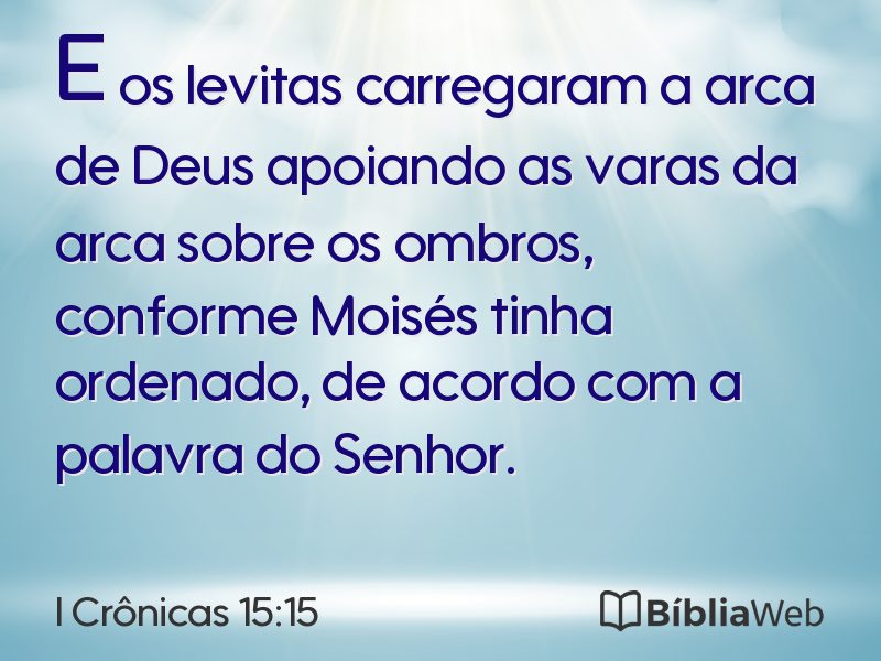 I Crônicas 15:15 em imagem para compartilhar
