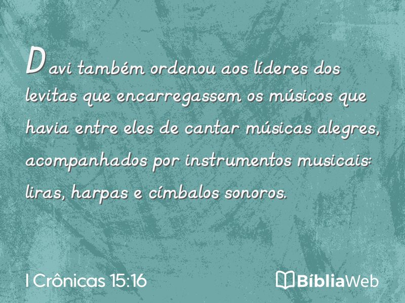I Crônicas 15:16 em imagem para compartilhar